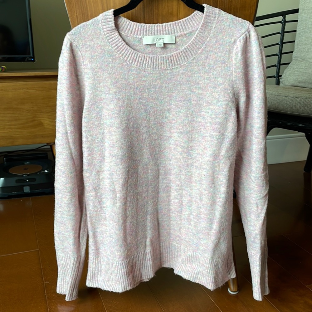 LOFT Pink Heather Sweater